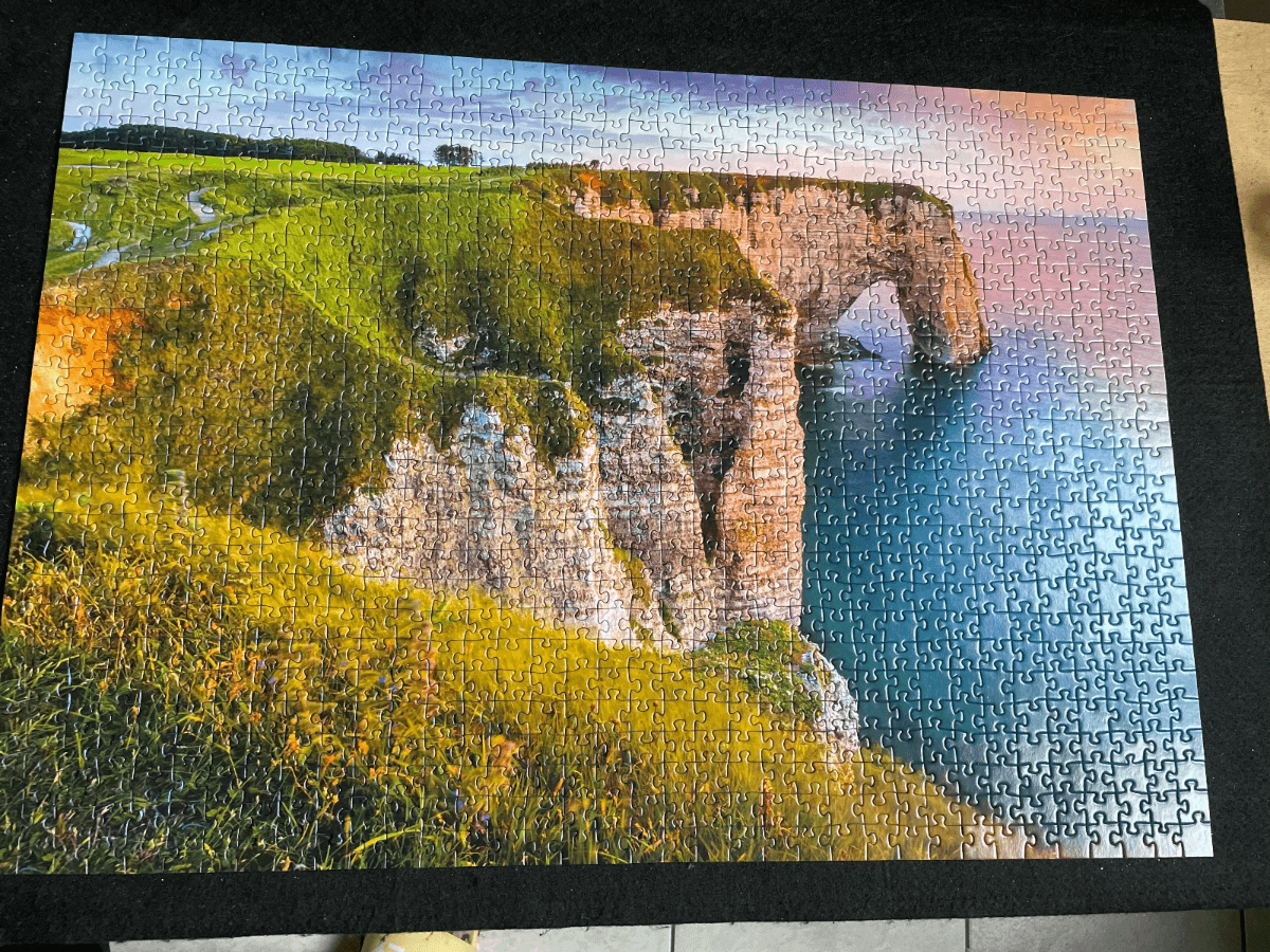 Vue sur les falaises d'Etretat