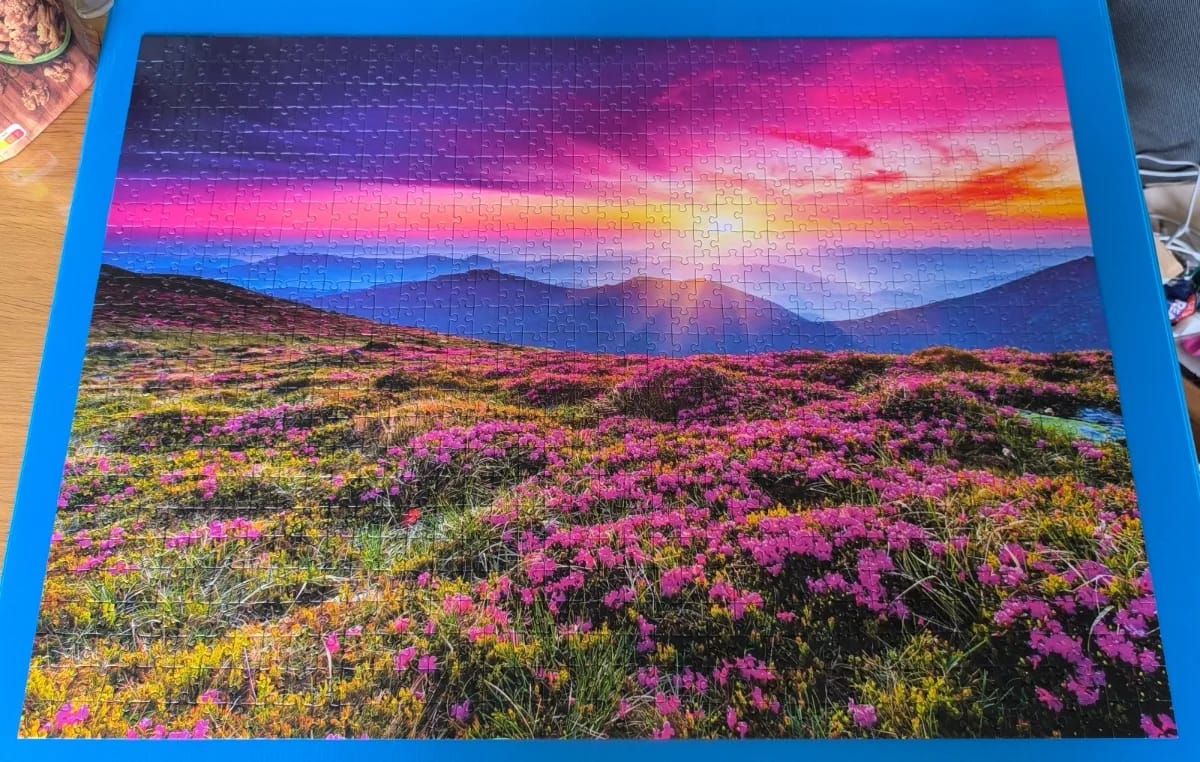 La mer de fleurs sur la montagne