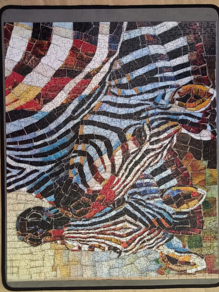 STAINED GLASS ZEBRA