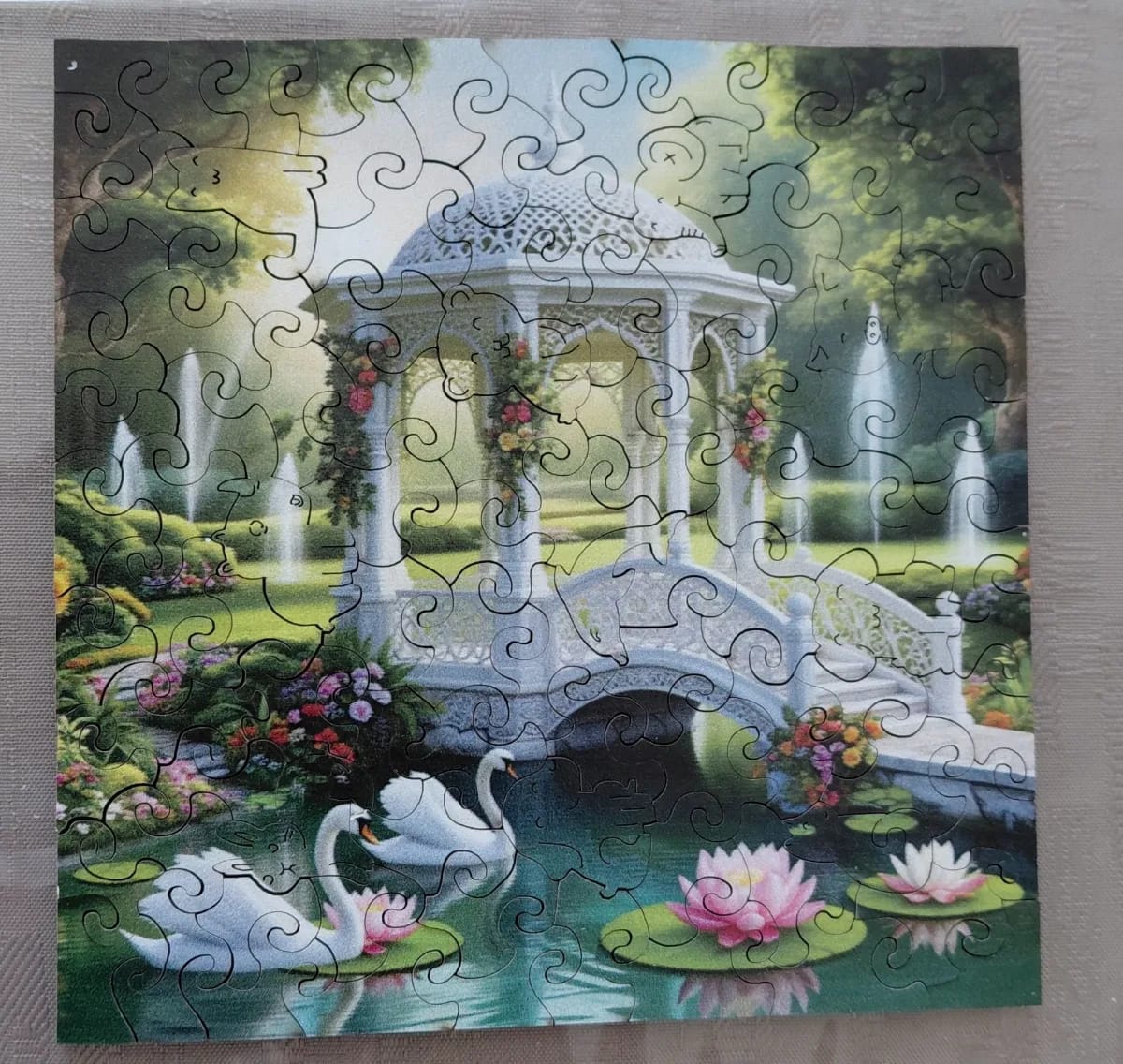 Paysage de jardin romantique
