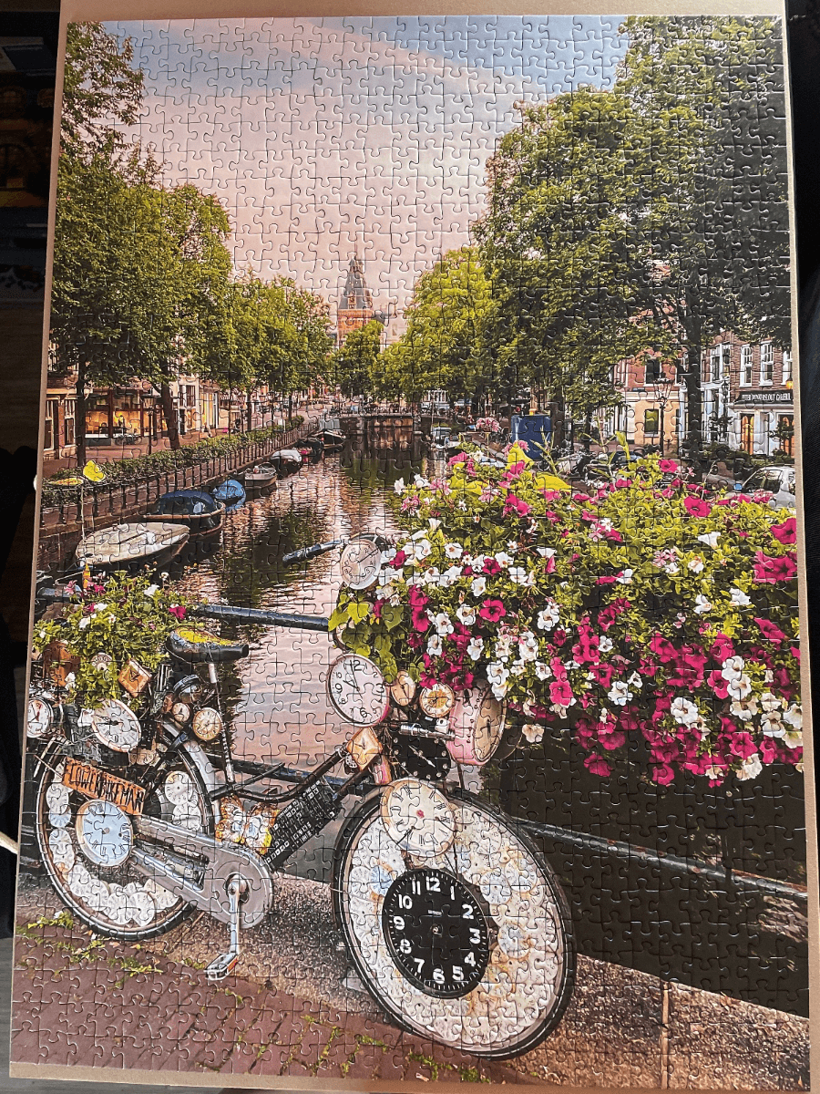 Bicycle and Flowers in Amsterdam