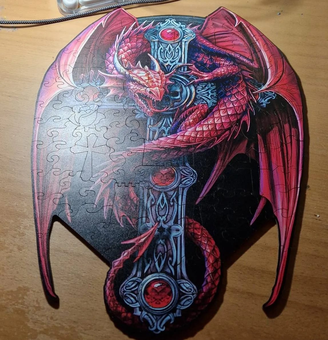 dragon en bois
