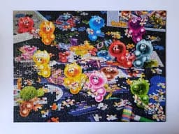 Les gélinis font un puzzle