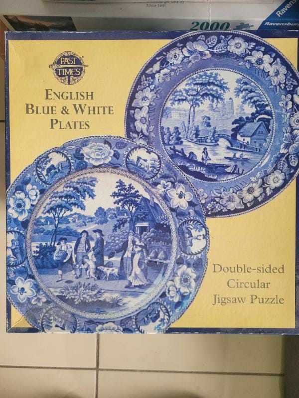 English blue & White plates